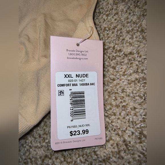 💎 NWT Bravado Basics Nude Comfort Nursing Bra in size XXL - Picture 8 of 10